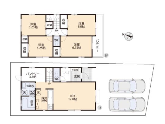 Floor plan. 32,900,000 yen, 4LDK, Land area 128.65 sq m , Building area 99.77 sq m floor plan