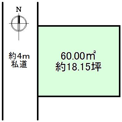 Compartment figure. Land price 8.5 million yen, Land area 60 sq m