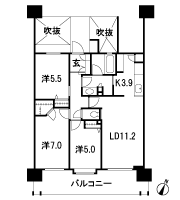 Floor: 3LDK + WIC, the occupied area: 71.34 sq m