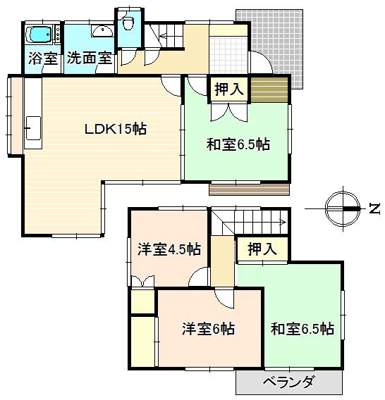 Floor plan. 9.9 million yen, 4LDK, Land area 100.1 sq m , Building area 88.86 sq m