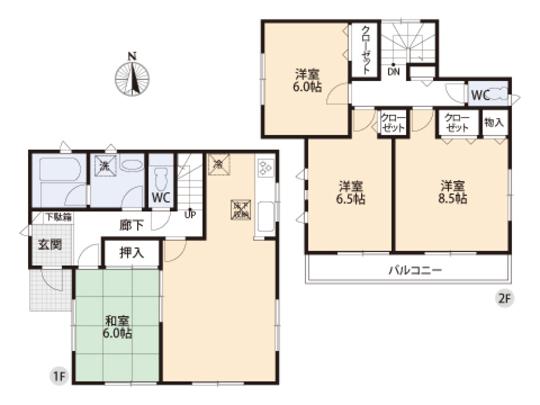 Floor plan. 23.8 million yen, 4LDK, Land area 108.12 sq m , Building area 95.98 sq m floor plan