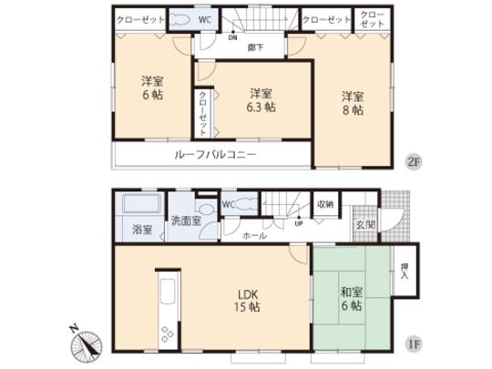 Floor plan. 26,800,000 yen, 4LDK, Land area 116.1 sq m , Building area 98.94 sq m floor plan