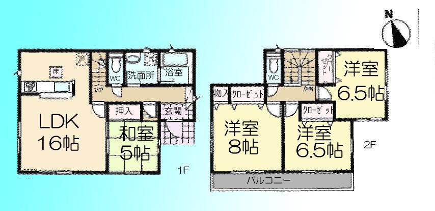 Floor plan. 23.8 million yen, 4LDK, Land area 179.03 sq m , Building area 98.01 sq m