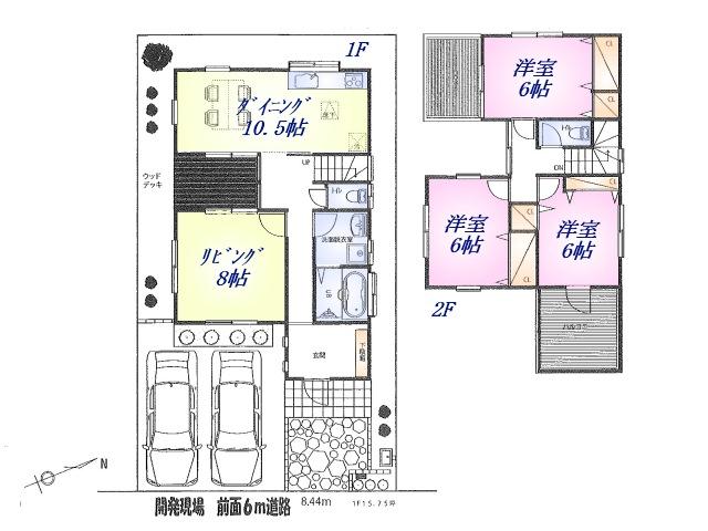 Floor plan. 38,800,000 yen, 4LDK, Land area 124.48 sq m , Building area 94.19 sq m