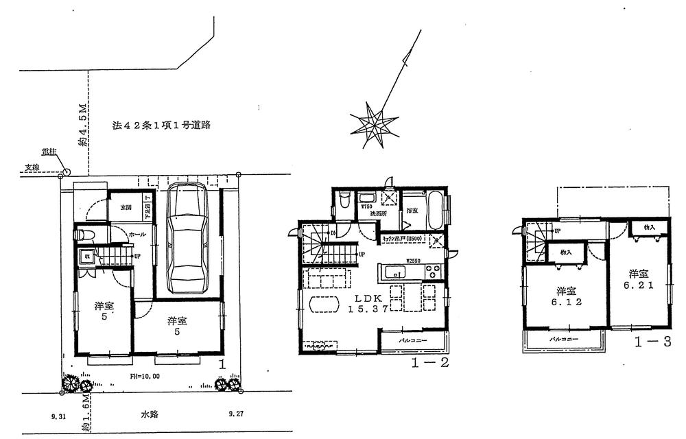 Floor plan. (1 Building), Price 25,300,000 yen, 4LDK, Land area 66.1 sq m , Building area 89.01 sq m