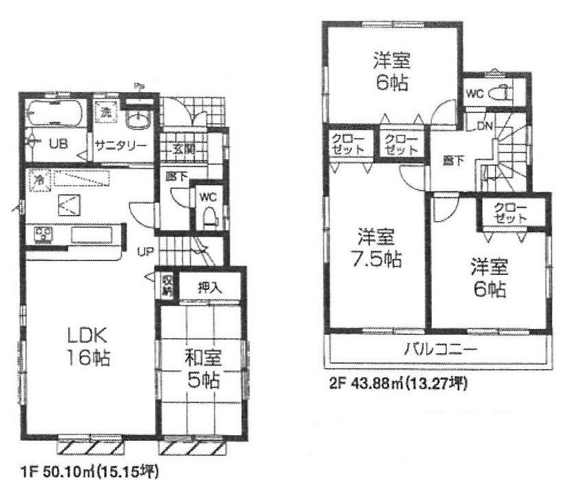 Floor plan. 35,800,000 yen, 4LDK, Land area 102.11 sq m , Building area 93.98 sq m