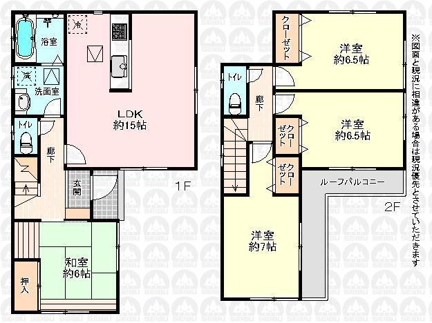 Floor plan. 23.8 million yen, 4LDK, Land area 101.1 sq m , Building area 96.47 sq m floor plan