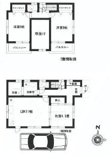 Floor plan. 28.8 million yen, 4LDK, Land area 90.64 sq m , Building area 72.44 sq m