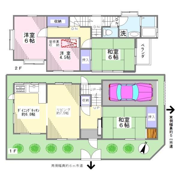 Floor plan. 26,800,000 yen, 4LDK, Land area 110.1 sq m , Building area 90.67 sq m
