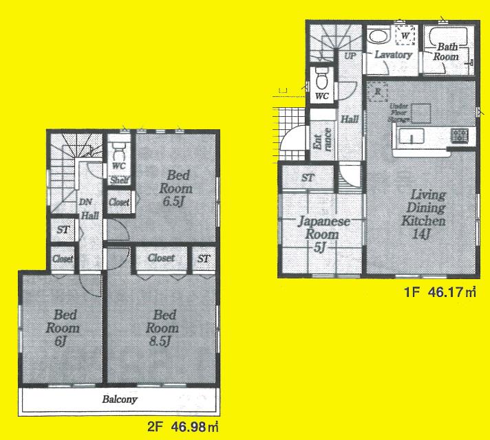 Floor plan. (6), Price 27,800,000 yen, 4LDK, Land area 112.52 sq m , Building area 93.15 sq m