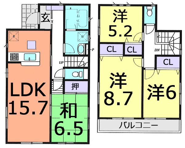 Floor plan. 36,800,000 yen, 4LDK, Land area 114.03 sq m , Building area 97.19 sq m