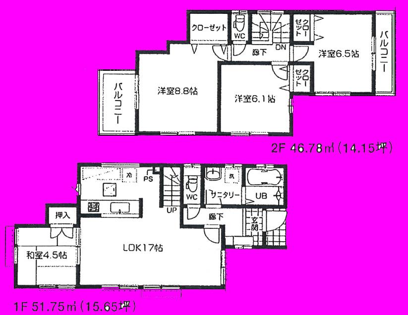 Floor plan. (11), Price 32,800,000 yen, 4LDK, Land area 110.09 sq m , Building area 98.53 sq m