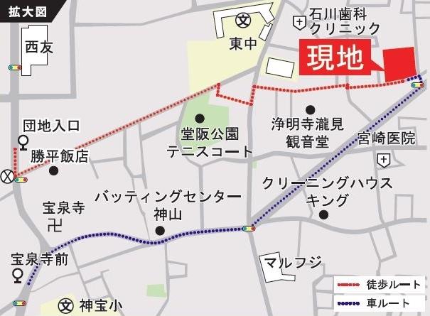 Local guide map. Guide map expansion