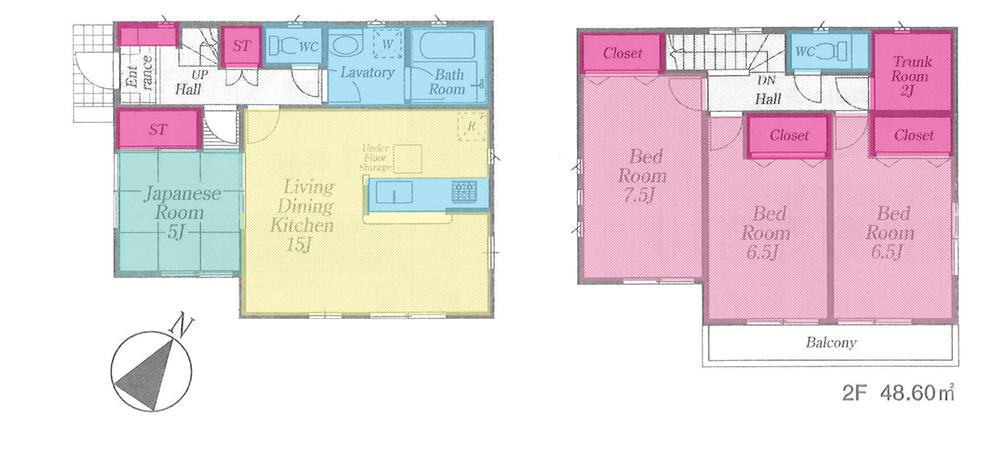 Floor plan. 30,800,000 yen, 4LDK, Land area 100.09 sq m , Building area 96.79 sq m