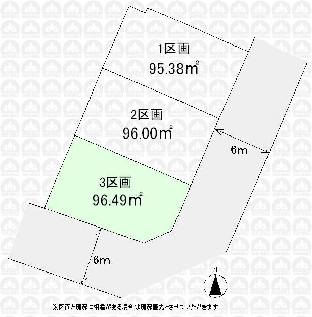 Compartment figure. Land price 33,780,000 yen, Land area 96.49 sq m
