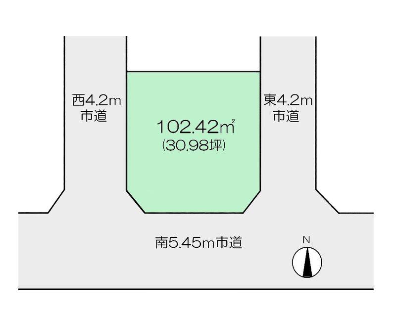 Compartment figure. Land price 18.5 million yen, Land area 102.42 sq m Oizumigakuen Uchi
