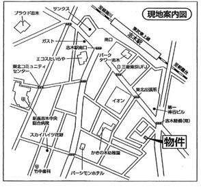 Local guide map. Tobu Tojo Line "Shiki" Station 6-minute walk
