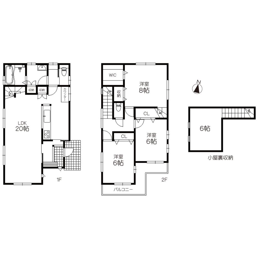 Floor plan. 31,800,000 yen, 3LDK, Land area 100.84 sq m , Building area 98.99 sq m