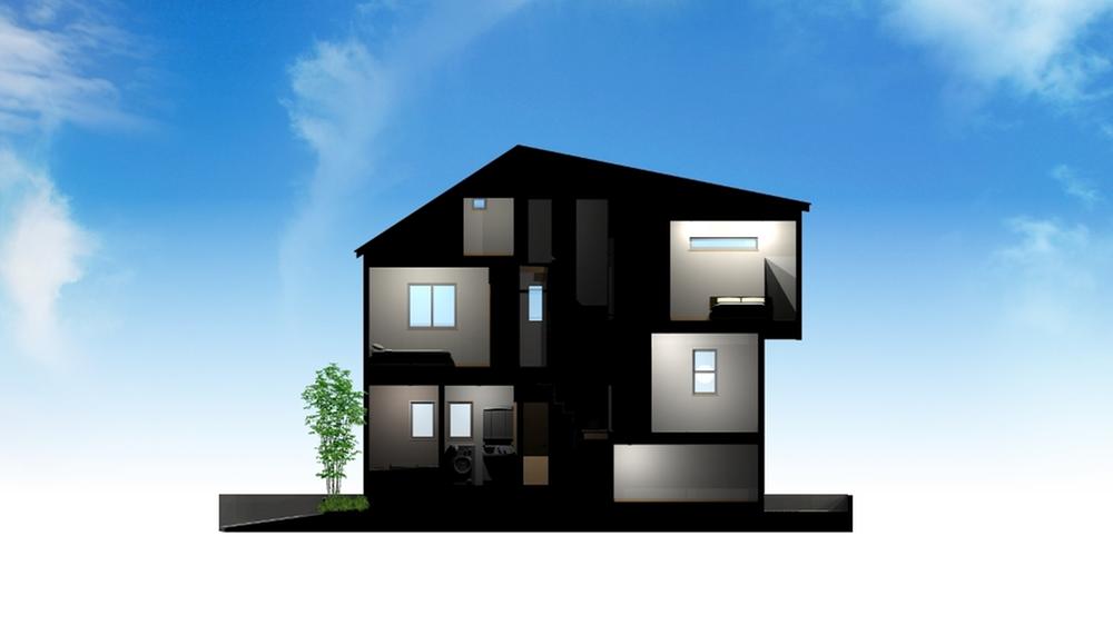 Rendering (appearance). (Building 2) Rendering ☆ Sectional view ☆ 