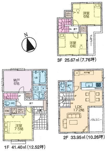 Floor plan. 26,800,000 yen, 4LDK, Land area 93.31 sq m , Building area 101.02 sq m