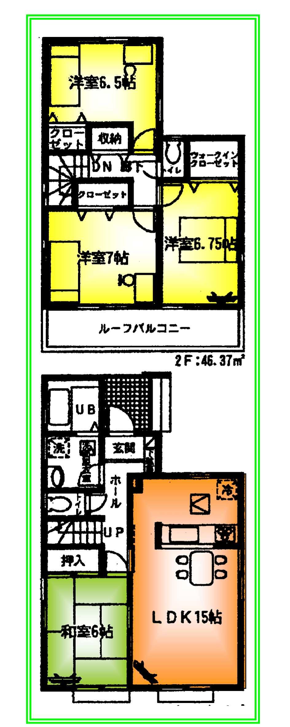 Floor plan. (12 Building), Price 24,800,000 yen, 4LDK, Land area 101.04 sq m , Building area 98.12 sq m