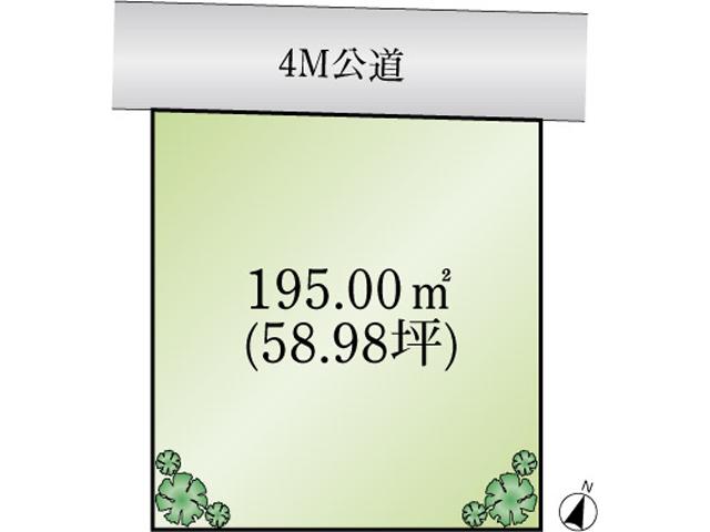 Compartment figure. Land price 26,900,000 yen, Land area 195 sq m Shinbori 1-chome compartment view