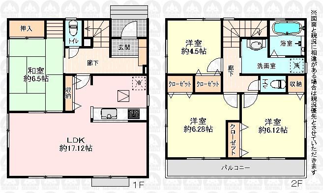 Floor plan. 25,800,000 yen, 4LDK, Land area 102.45 sq m , Building area 97.71 sq m floor plan