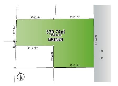Compartment figure. Land price 65 million yen, Land area 328.52 sq m