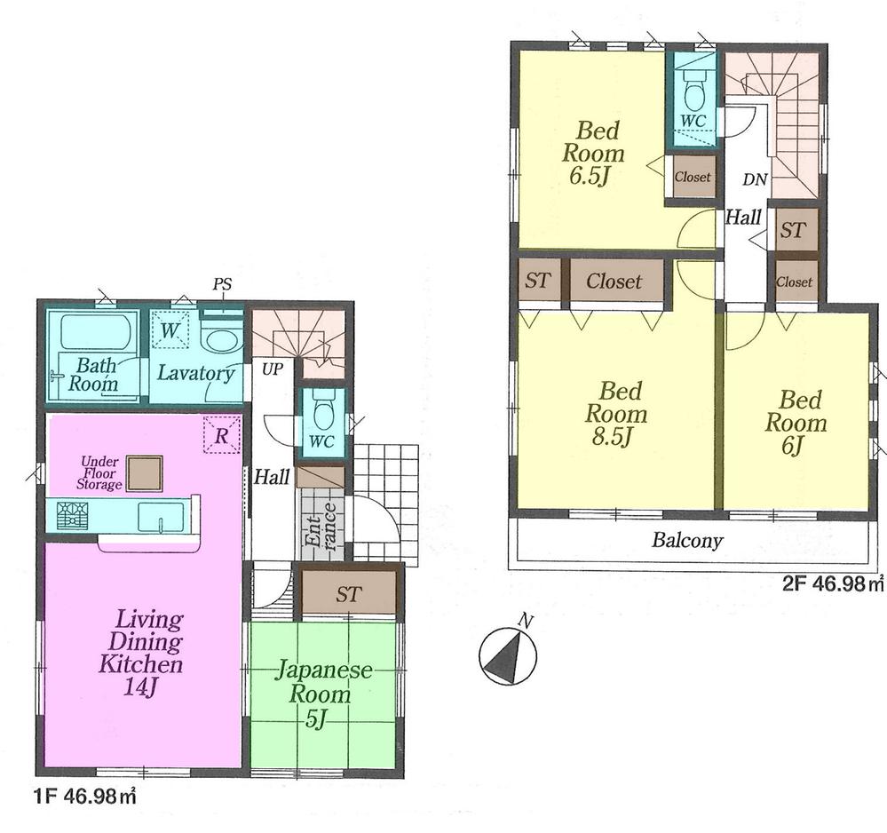 Floor plan. 29,900,000 yen, 4LDK, Land area 133.61 sq m , Building area 93.96 sq m