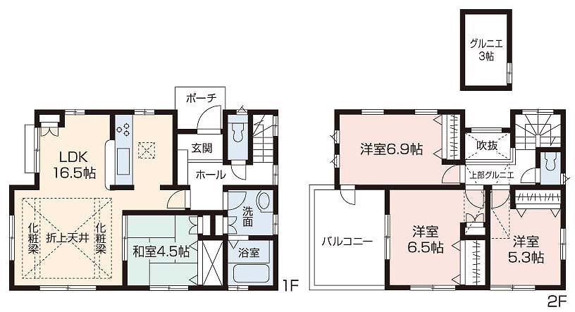 Floor plan. (18 Building), Price 35,800,000 yen, 4LDK, Land area 100.24 sq m , Building area 95.24 sq m