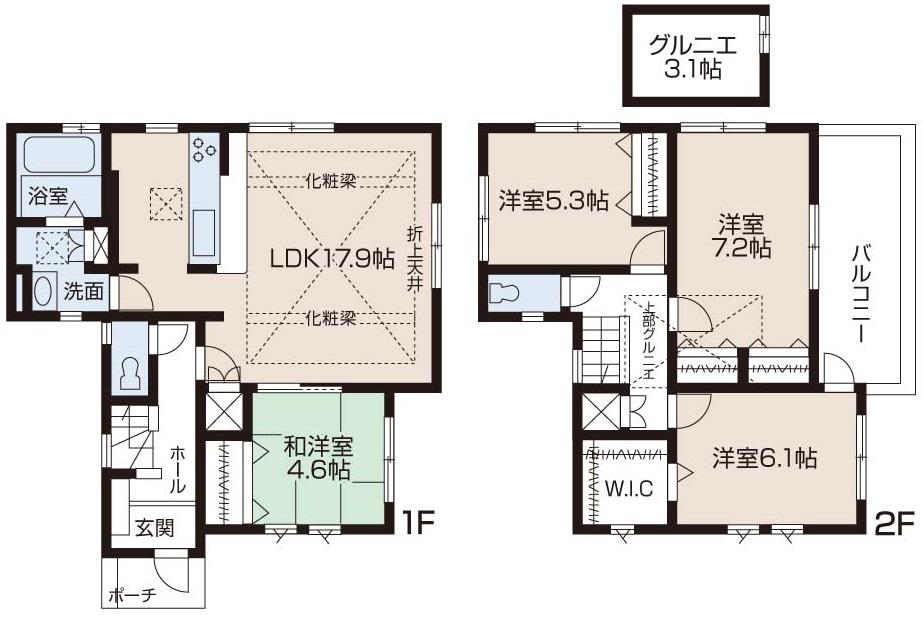 Floor plan. (23 Building), Price 37,800,000 yen, 4LDK, Land area 100.23 sq m , Building area 98.54 sq m