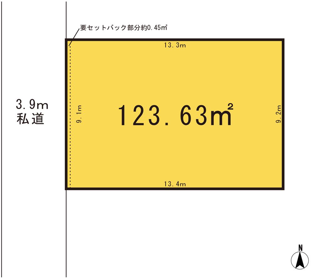 Compartment figure. Land price 22,800,000 yen, Land area 123.38 sq m