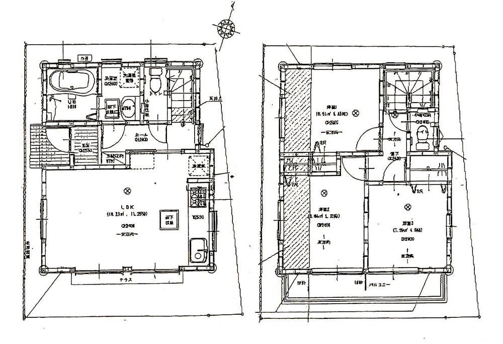 Floor plan. 24,800,000 yen, 3LDK, Land area 55 sq m , Building area 64.39 sq m