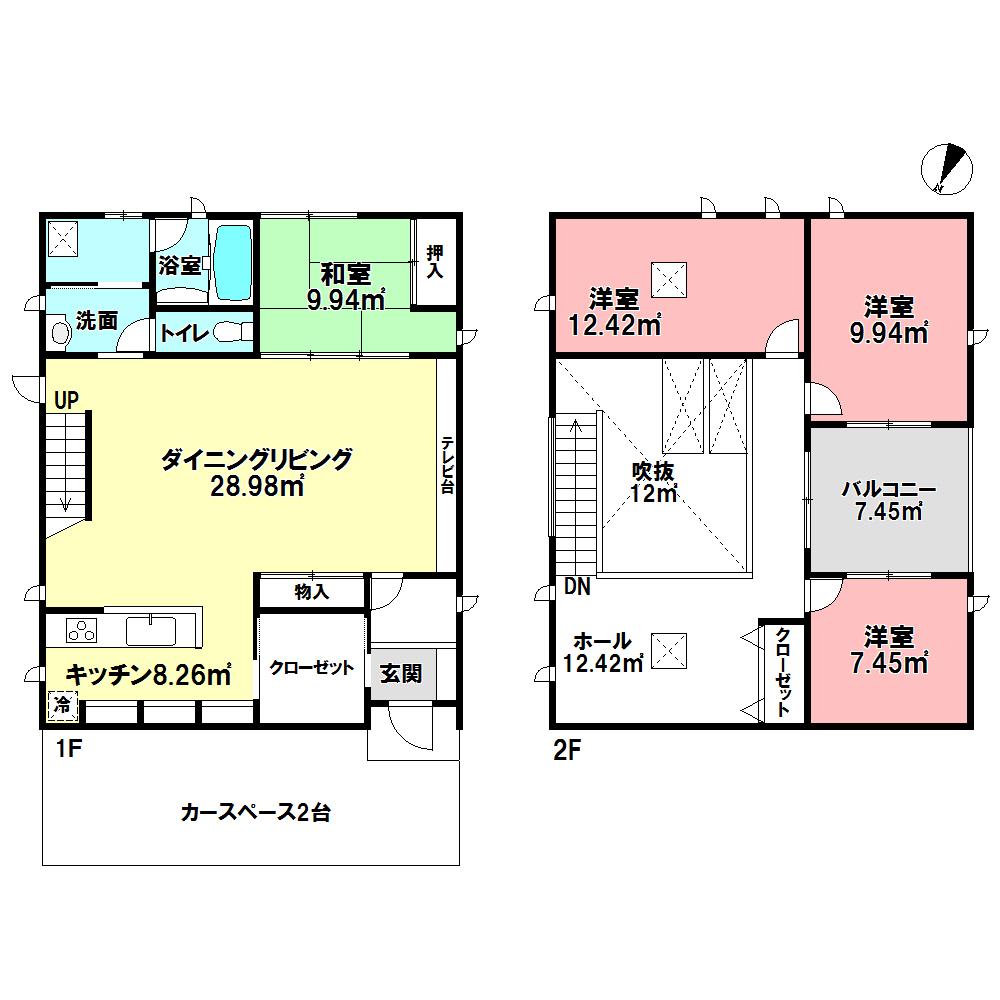 Floor plan. 37,800,000 yen, 4LDK, Land area 138.3 sq m , Building area 113.43 sq m