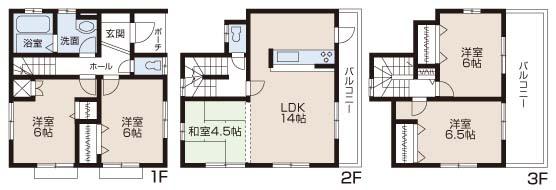 Floor plan. (1 Building), Price 29,800,000 yen, 5LDK, Land area 80.02 sq m , Building area 103.5 sq m