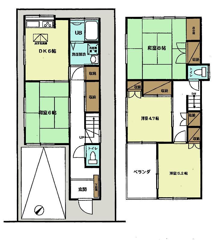 Floor plan. 11.8 million yen, 4DK, Land area 74.78 sq m , Building area 80.91 sq m