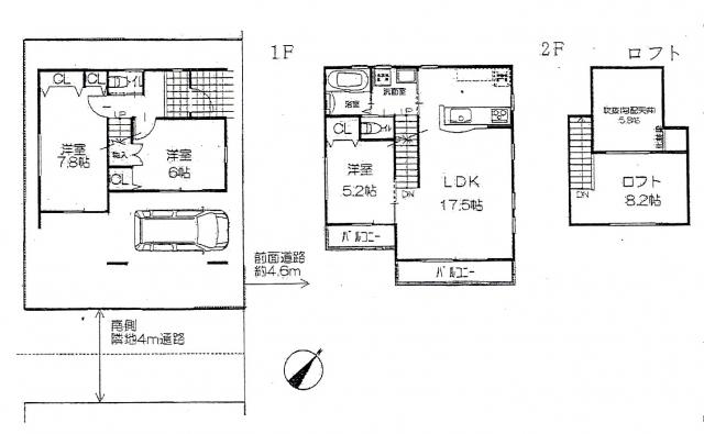 Floor plan. 27,800,000 yen, 3LDK, Land area 80.32 sq m , Building area 92.33 sq m