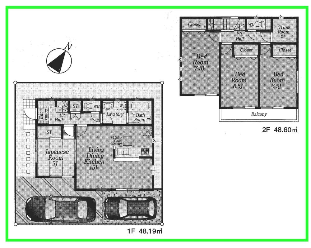 Floor plan. (3 Building), Price 31,800,000 yen, 4LDK, Land area 100.09 sq m , Building area 96.79 sq m