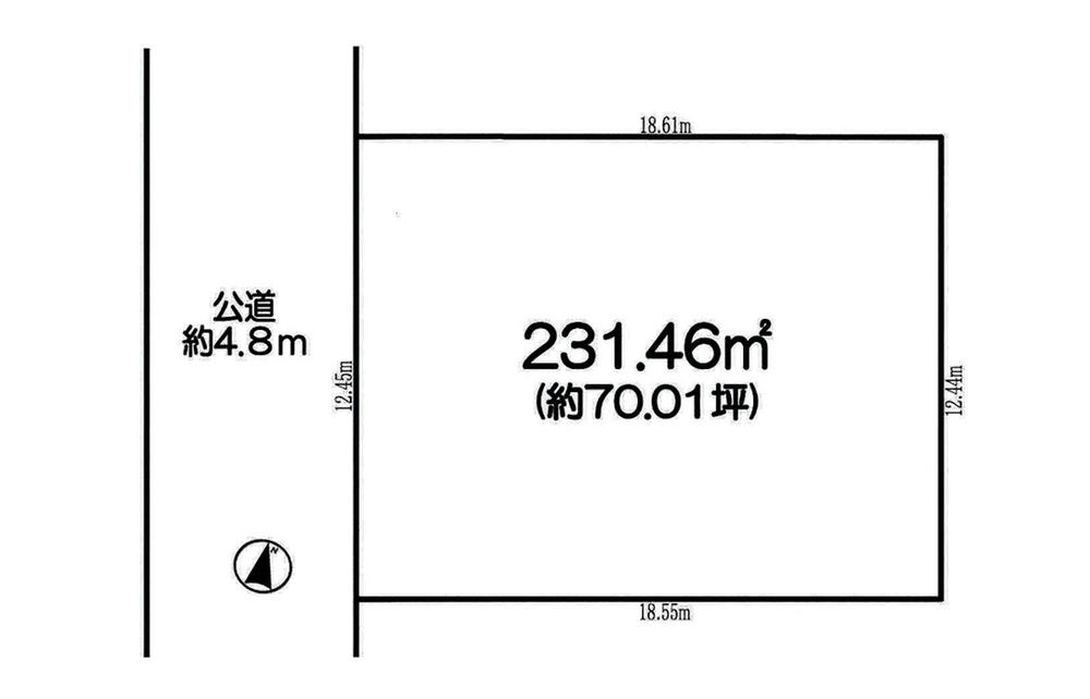 Compartment figure. Land price 42 million yen, Land area 231.46 sq m 70 tsubo shaping land