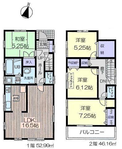 Floor plan. 29,800,000 yen, 4LDK, Land area 117.71 sq m , Building area 99.15 sq m