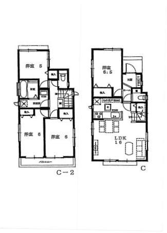 Floor plan. (C Building), Price 27,800,000 yen, 4LDK, Land area 114.41 sq m , Building area 91.5 sq m