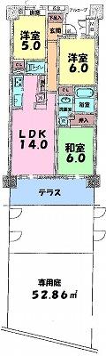 Floor plan. 3LDK, Price 27,800,000 yen, Occupied area 67.06 sq m