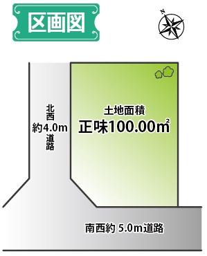 Compartment figure. Land price 24,840,000 yen, Land area 100 sq m compartment view