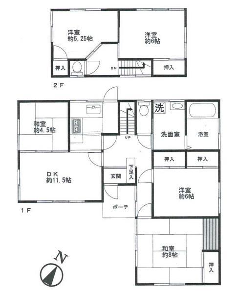 Floor plan. 51,800,000 yen, 5LDK, Land area 234.55 sq m , Building area 102.67 sq m