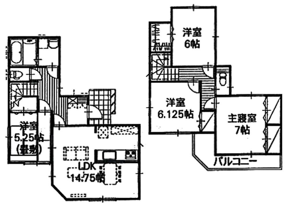 Floor plan. (13 Building), Price 27,400,000 yen, 4LDK, Land area 148.06 sq m , Building area 98.33 sq m