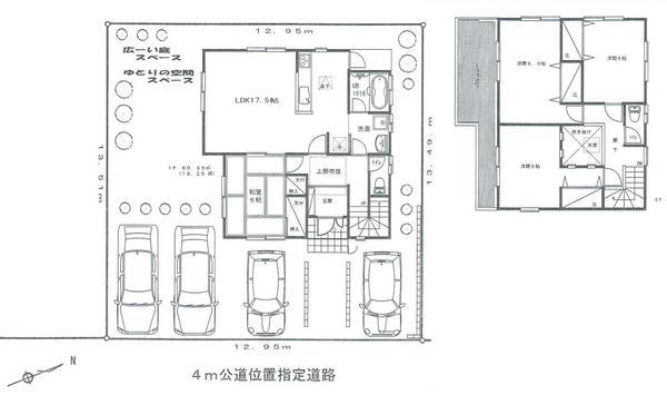 Floor plan. 42,800,000 yen, 4LDK, Land area 174.74 sq m , Building area 109.3 sq m