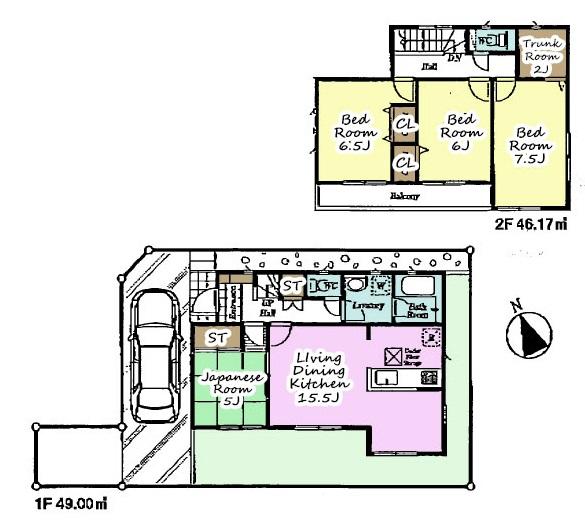 Floor plan. (16 Building), Price 25,800,000 yen, 4LDK, Land area 104.08 sq m , Building area 95.17 sq m