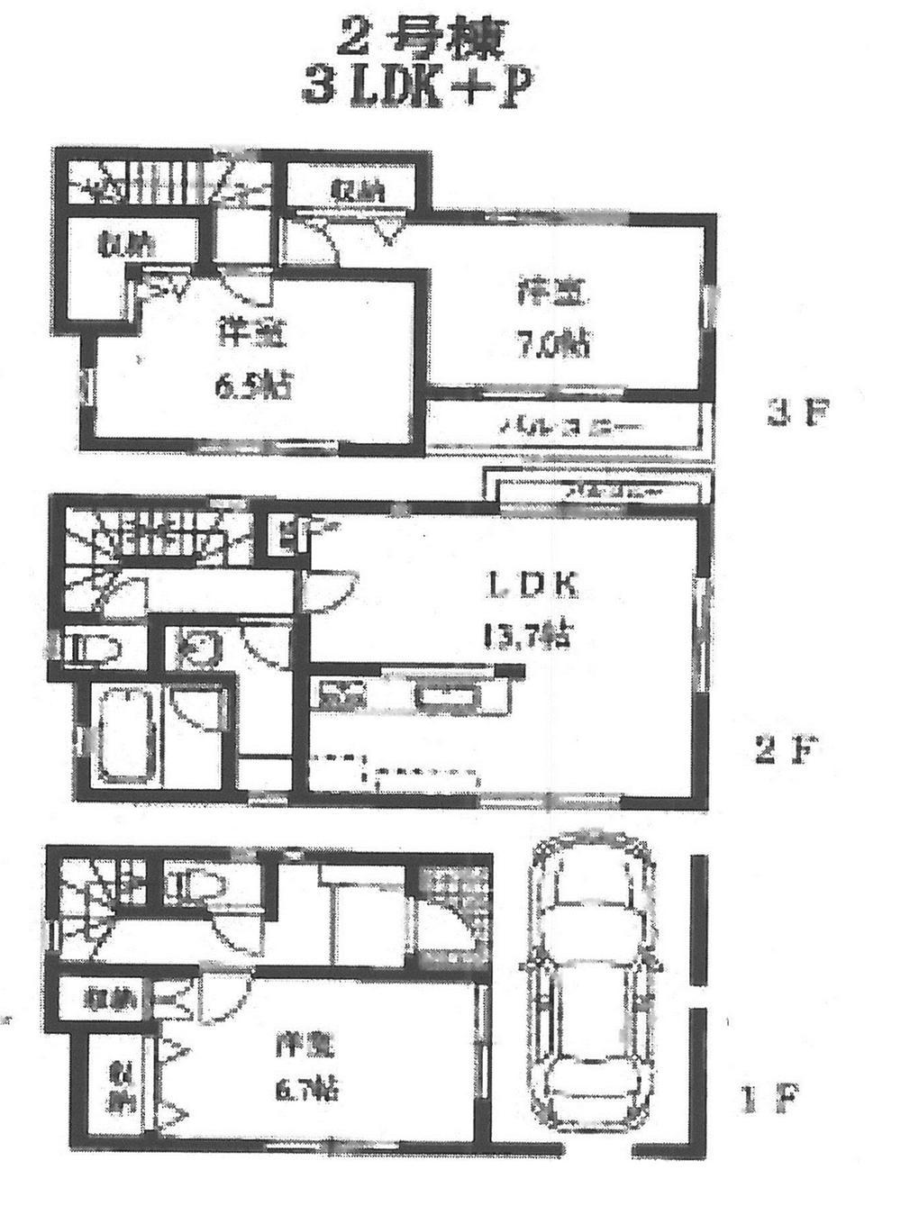 Floor plan. 30,800,000 yen, 3LDK, Land area 60.78 sq m , Building area 102.67 sq m