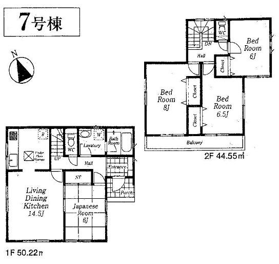 Floor plan. (7 Building), Price 30,800,000 yen, 4LDK, Land area 100.11 sq m , Building area 94.77 sq m