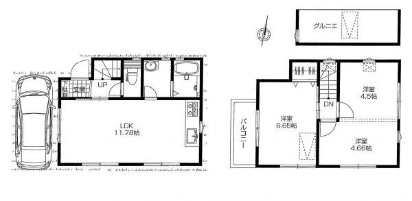 Floor plan. 19,800,000 yen, 3LDK, Land area 58.48 sq m , Building area 58.46 sq m is equipped with a convenient Grenier! 